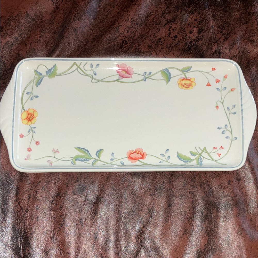 Floral Ceramic Serving Tray